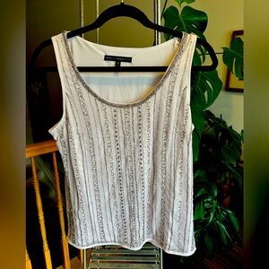 White House Black Market - Elegant Lilac Beaded Tank Top
